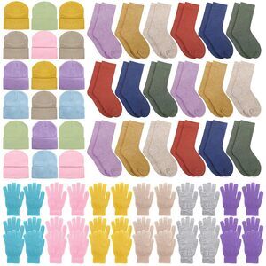 5761 Winter Beanie Hat Glovess Set With Warm Socks Bulk, Homeless Knitted